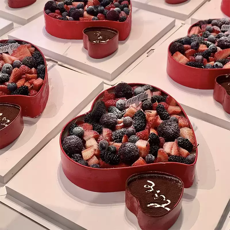 Boîte à gâteau en forme de cœur