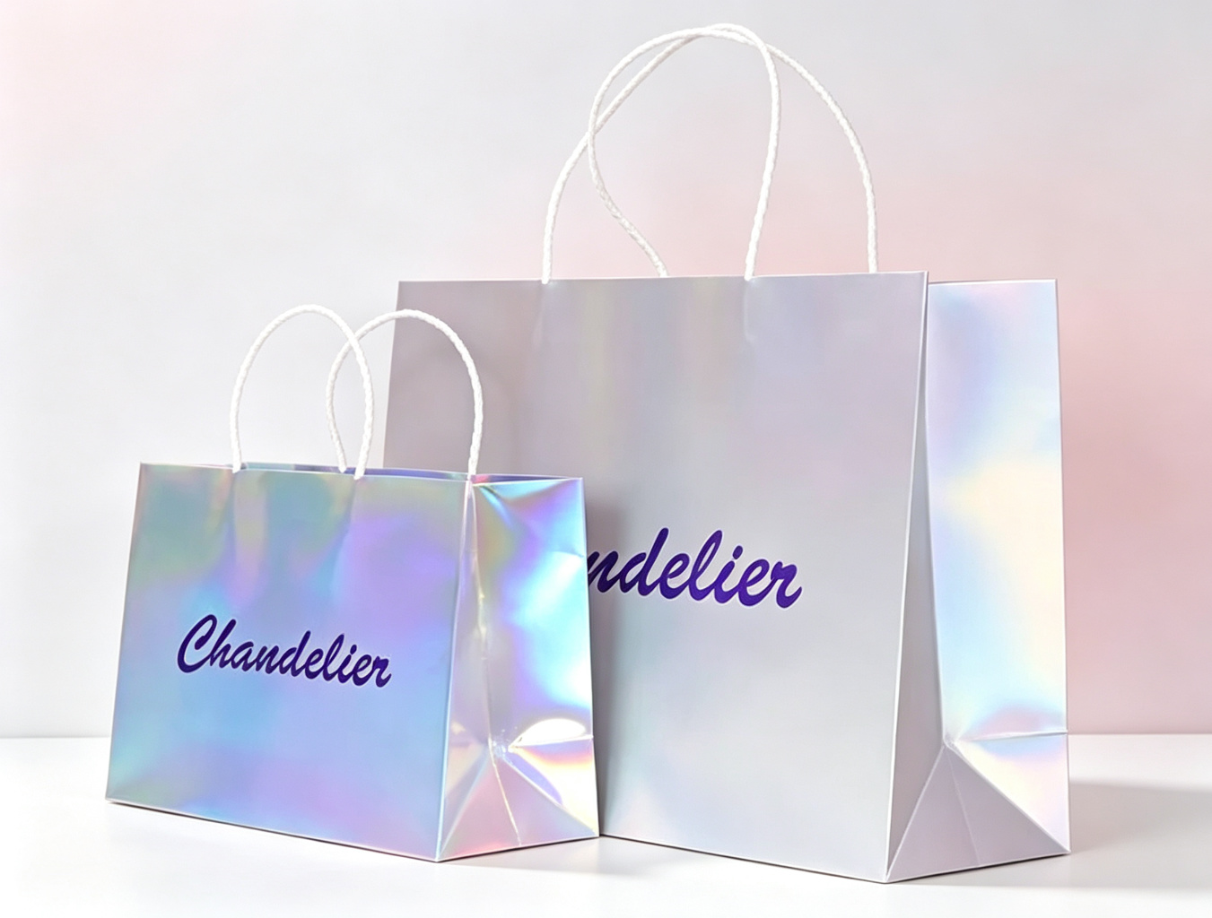 Silver Cardstock Carrier Bag