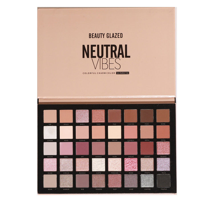 Multi-Function Eyeshadow Palette Paper Box Eyeshadow Blush Highlighter Contour All-in-One Makeup Palette Packaging Box Gray Board Laminated Folding Paper Box Multi-Compartment Customized Multi-Use Makeup Box