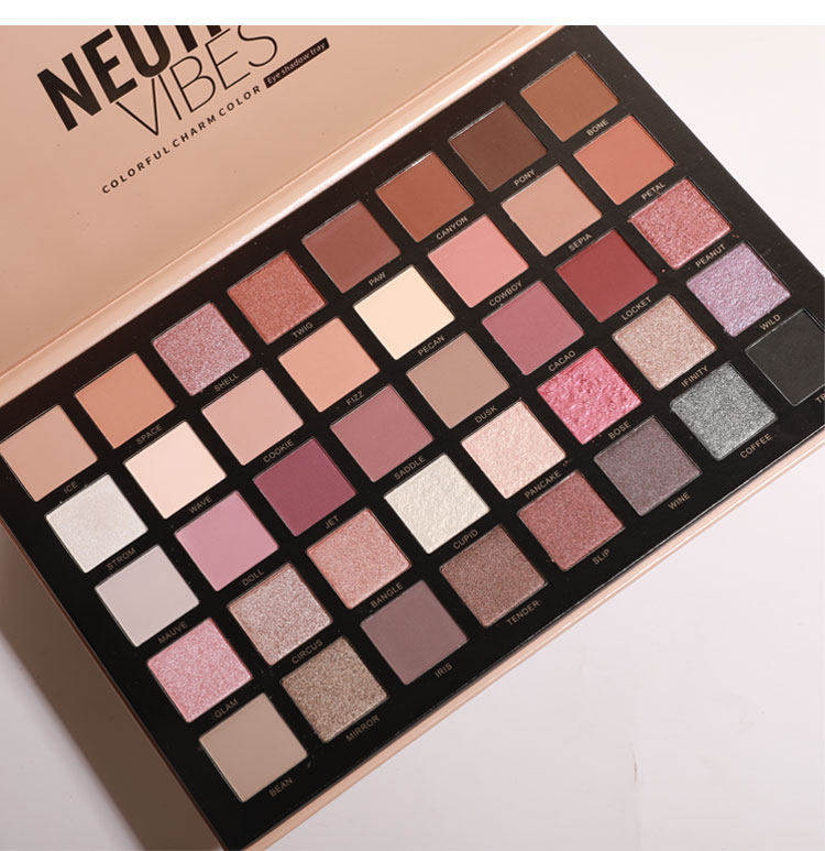 Multi-Function Eyeshadow Palette Paper Box Eyeshadow Blush Highlighter Contour All-in-One Makeup Palette Packaging Box Gray Board Laminated Folding Paper Box Multi-Compartment Customized Multi-Use Makeup Box