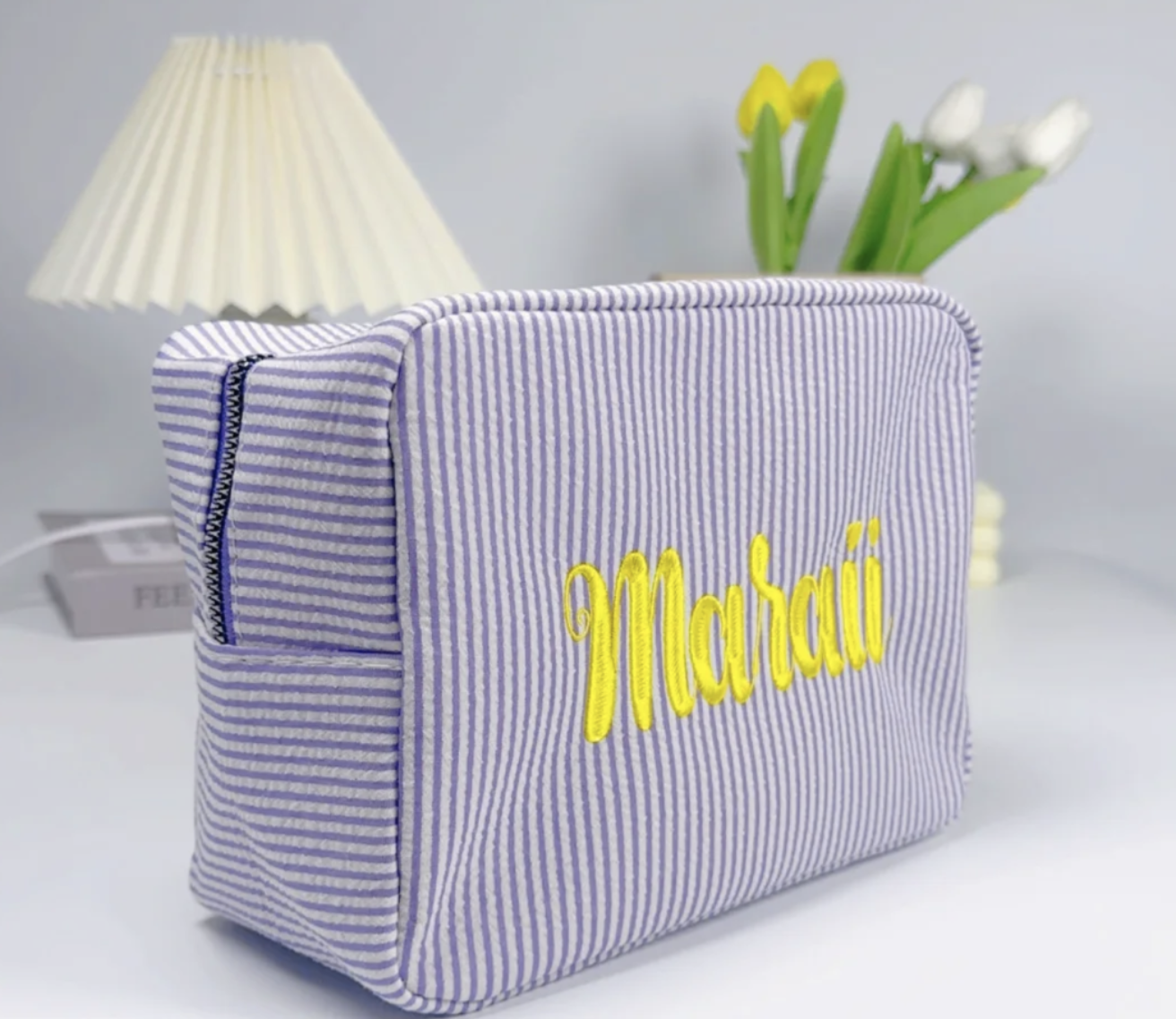 Embroidered Makeup Bag