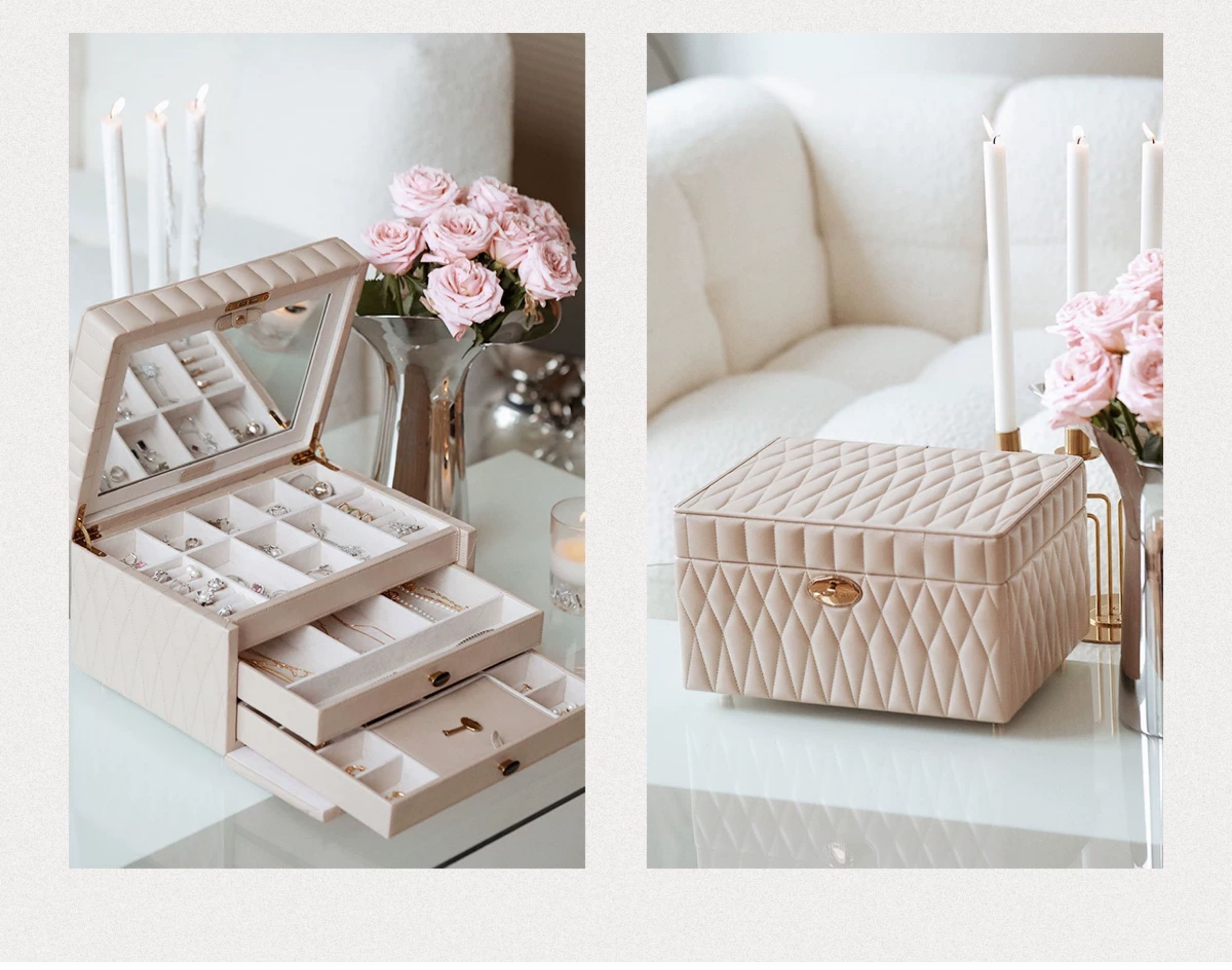 Multi-Layer Jewelry Storage Box Necklace Earring Ring Layered Storage Display Box Dresser Jewelry Organizer Box Premium Material Custom Logo