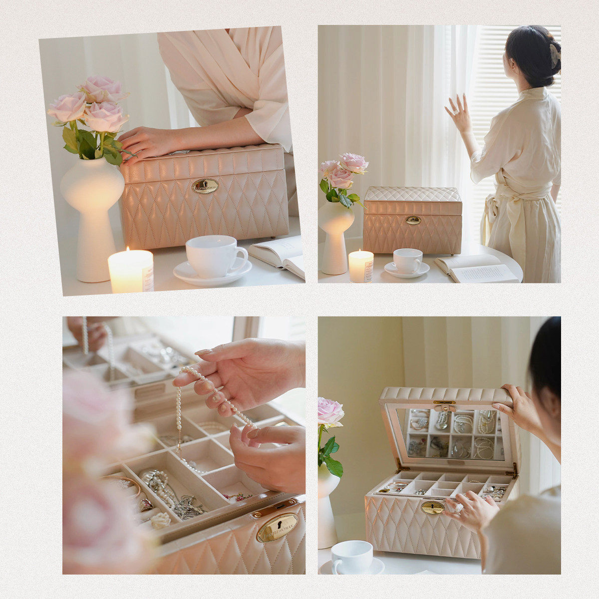 Multi-Layer Jewelry Storage Box Necklace Earring Ring Layered Storage Display Box Dresser Jewelry Organizer Box Premium Material Custom Logo