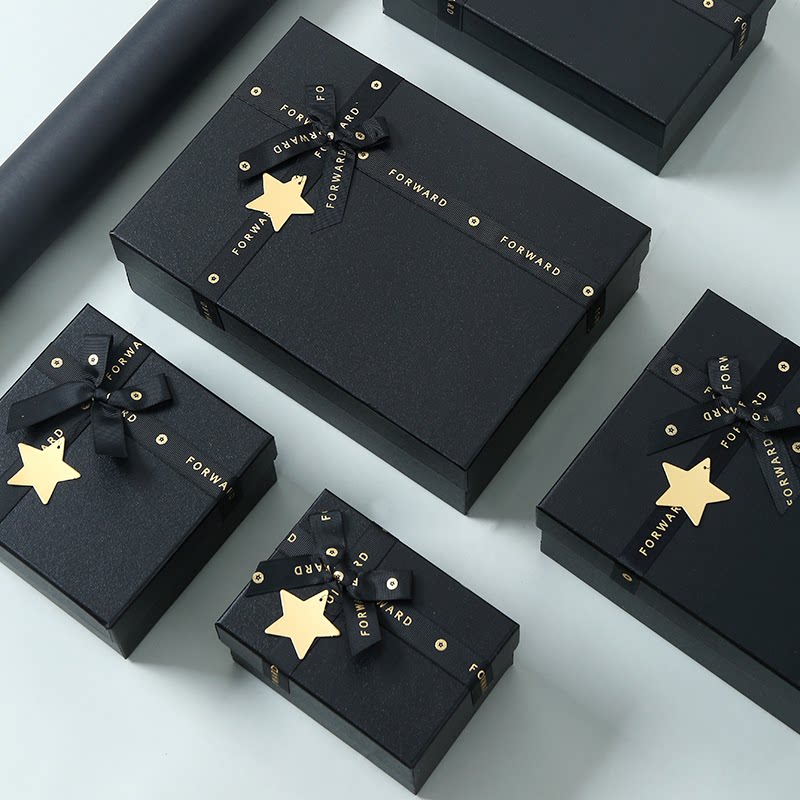 Multi-size gift box customization, any size and specification available, with tuck-top and flip-top options, grayboard pasted and formed, premium gift packaging, custom LOGO.